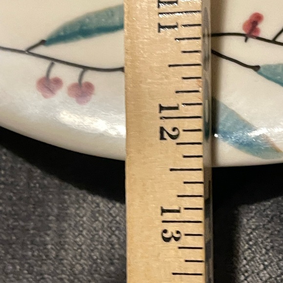 Vintage 1995 Hearthstone Pottery Mistletoe Large Serving Bowl 12 3/8”USA - Picture 9 of 10